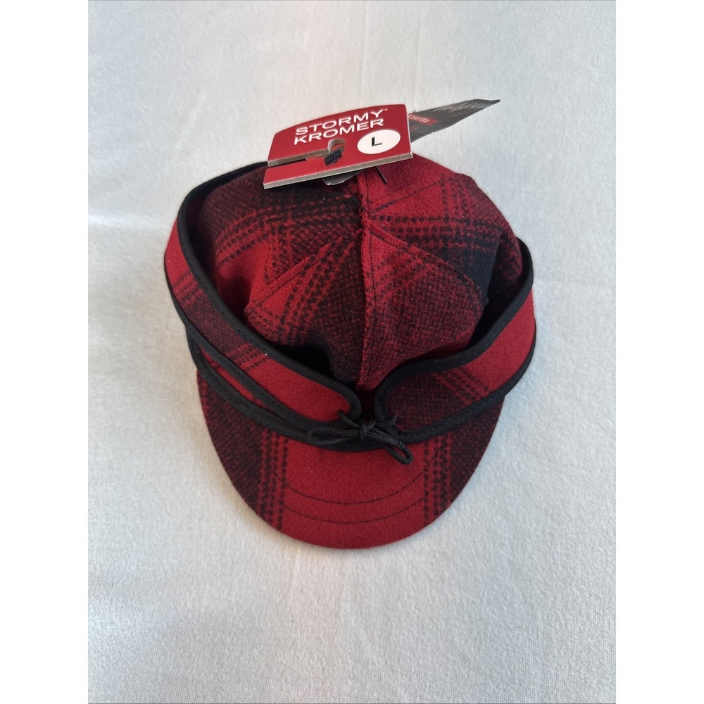 Lil Stormy Kromer Kids Size L Wool Hat Buffalo Plaid Red Black New With Tags